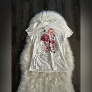 White flower shirt